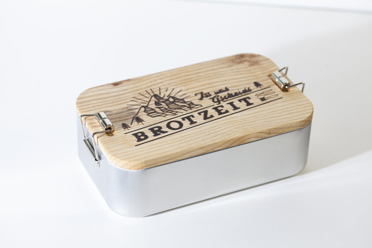 Leichte BROTZEITBOX mit Holzdeckel